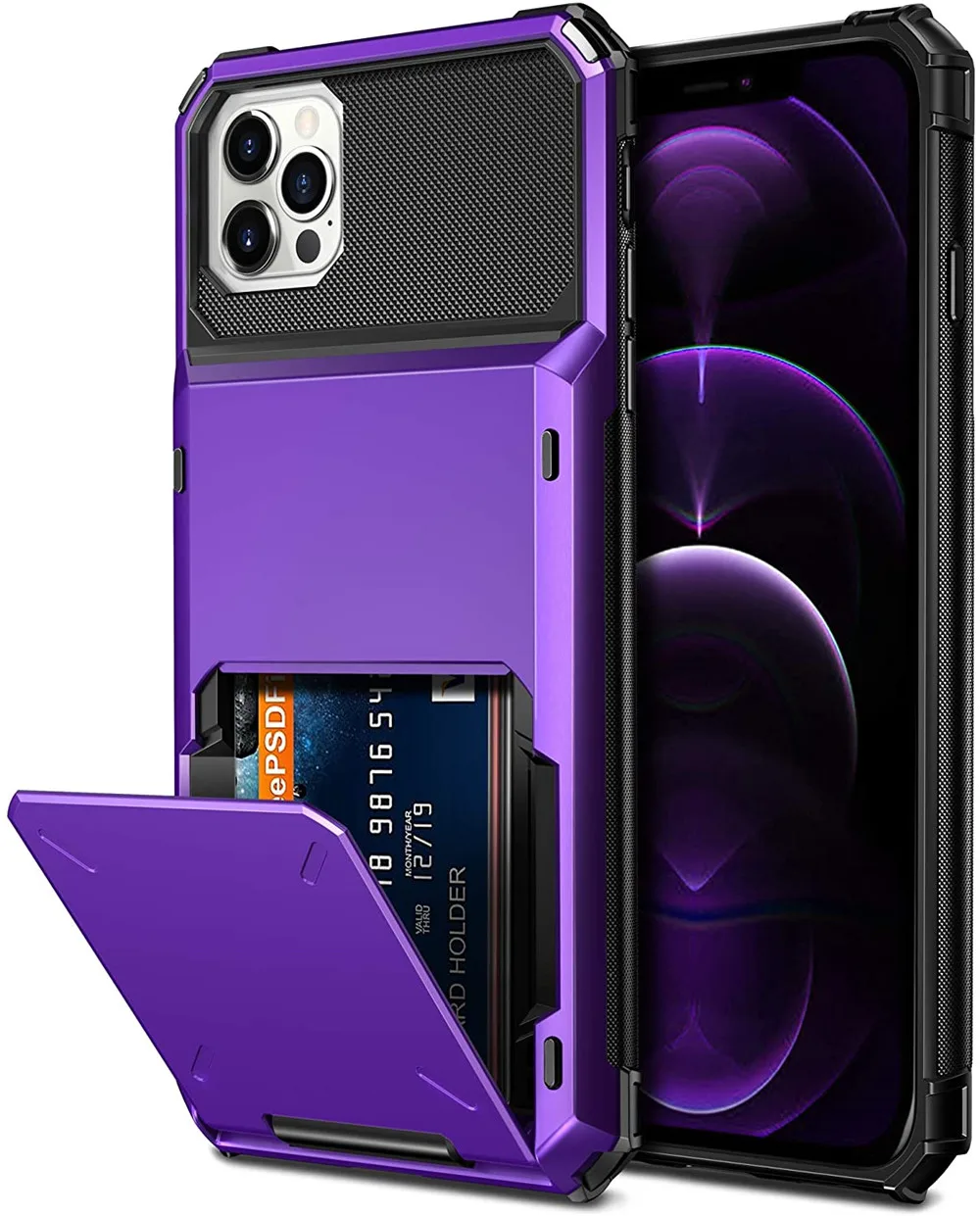 

Case For iPhone 13 Pro Max 13Max 13mini Flip Door Hidden Pocket Anti-Scratch Case For iPhone 13Pro Max Cover Coque Funda Bumper