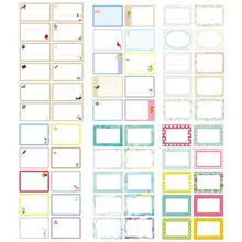 100Pcs Stationery Label White Write Name Blank Sticker Marker Child Book Computer DIY Tags Gift Box Decor Hand Account Stickers