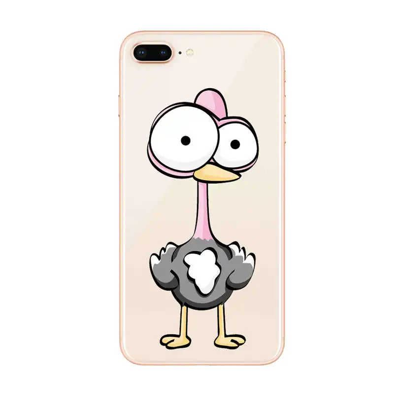 Милый мультяшный Слон рисунок зебры Мягкий силиконовый чехол для iphone 8 7 7plus 6 6s 5 5S