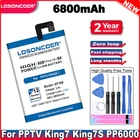 Аккумулятор EF168 на 6800 мАч для PPTV king 7 king 7S, перезаряжаемый литий-полимерный аккумулятор для телефона PPTV PP6000 + номер отслеживания + Подарочные инструменты