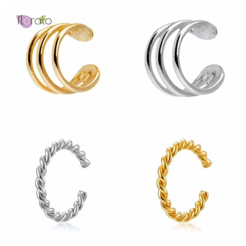 

1PC Without Pierced Ears Wearable 925 Silver Simple CZ Ear Clips Exquisite Fashion Jewelry For Women Birthday Gifts For Friends