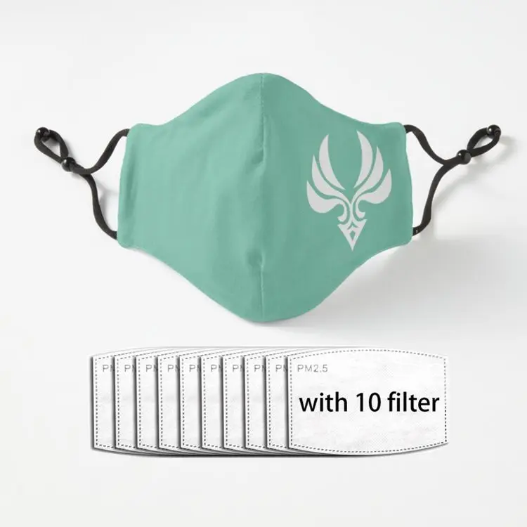 

Anemo Spirit Reusable Washable Prints Mask With Filters 3D Fashion Face Masks Mouth Cover for Adult Man Woman