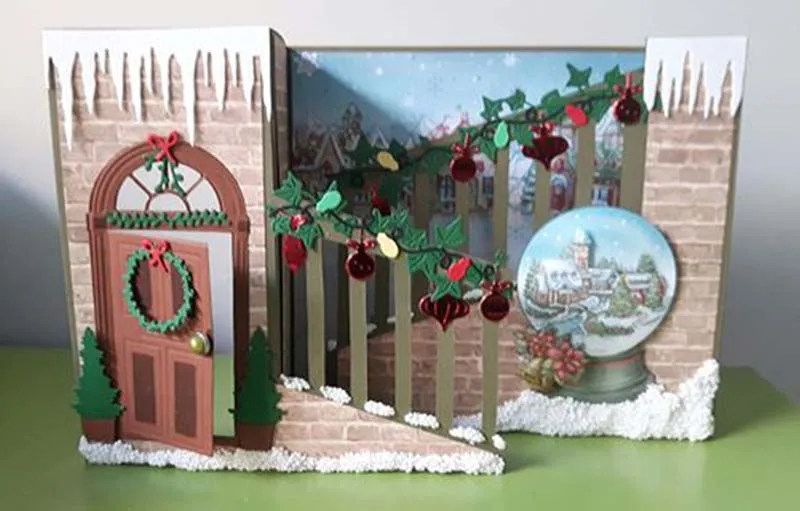 Двери и окна металлический Трафаретный вырубной штамп для Скрапбукинг Сталь