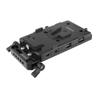 camvate v lock quick release battery plate cool cheese plate with power supply splitter 14 20 thread screw for dslr camera