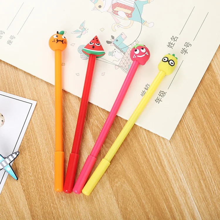 

1 creative 3D fruit shape gel pen, cartoon learning stationery, cute water-based signature pen, school office supplies