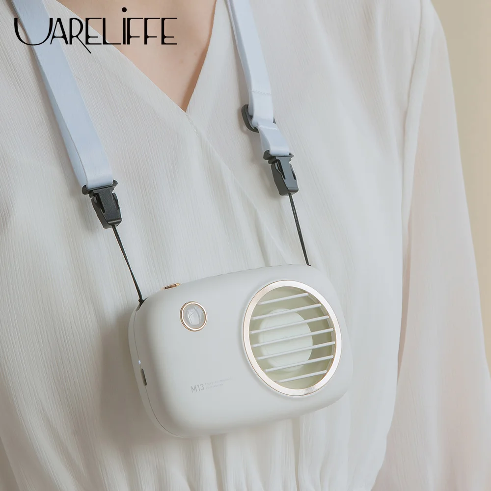 

Uareliffe Камера вентилятор Супер светильник вентилятор на шее хэндс-фри со вспышкой светильник кулер Настольный вентилятор для путешествий на...