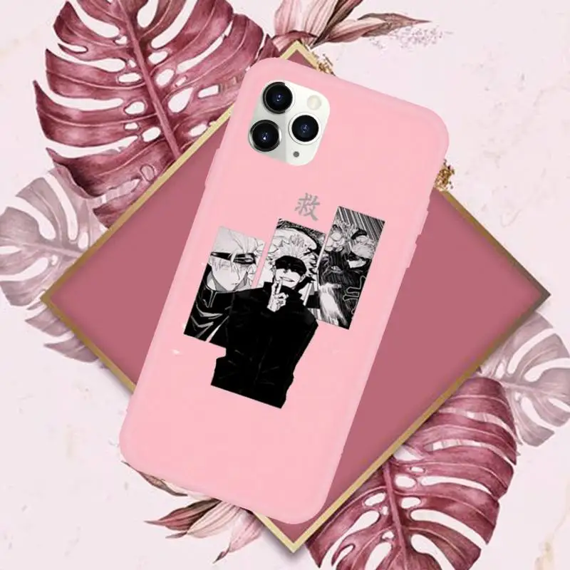 

Jujutsu Kaisen Anime Phone Case Candy Color for iPhone 6 7 8 11 12 s mini pro X XS XR MAX Plus