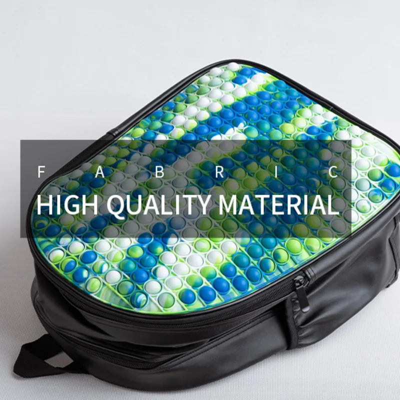 Mochila con estampado 3D de 12/16 pulgadas para ni&ntilde;os, bolsa con burbujas de empuje de arco iris, Pop de dibujos animados, descompresi&oacute;n, Anime-3