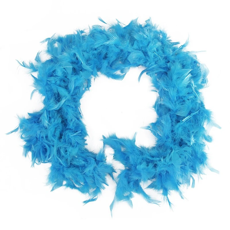 Retail 2m Feather Boas Fluffy Craft Costume Dressup Wedding Party Home Decor (Light Blue) | Дом и сад