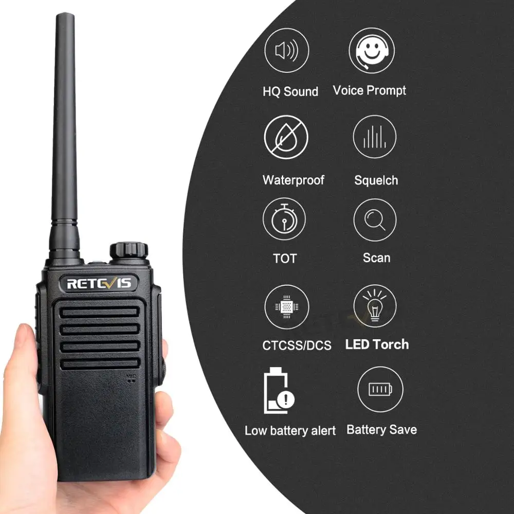 RETEVIS RT647/RT47 Walkie Talkie IP67 Водонепроницаемый PMR446 FRS радио Comunicador VOX TOT двухстороннее радио портативный приемопередатчик