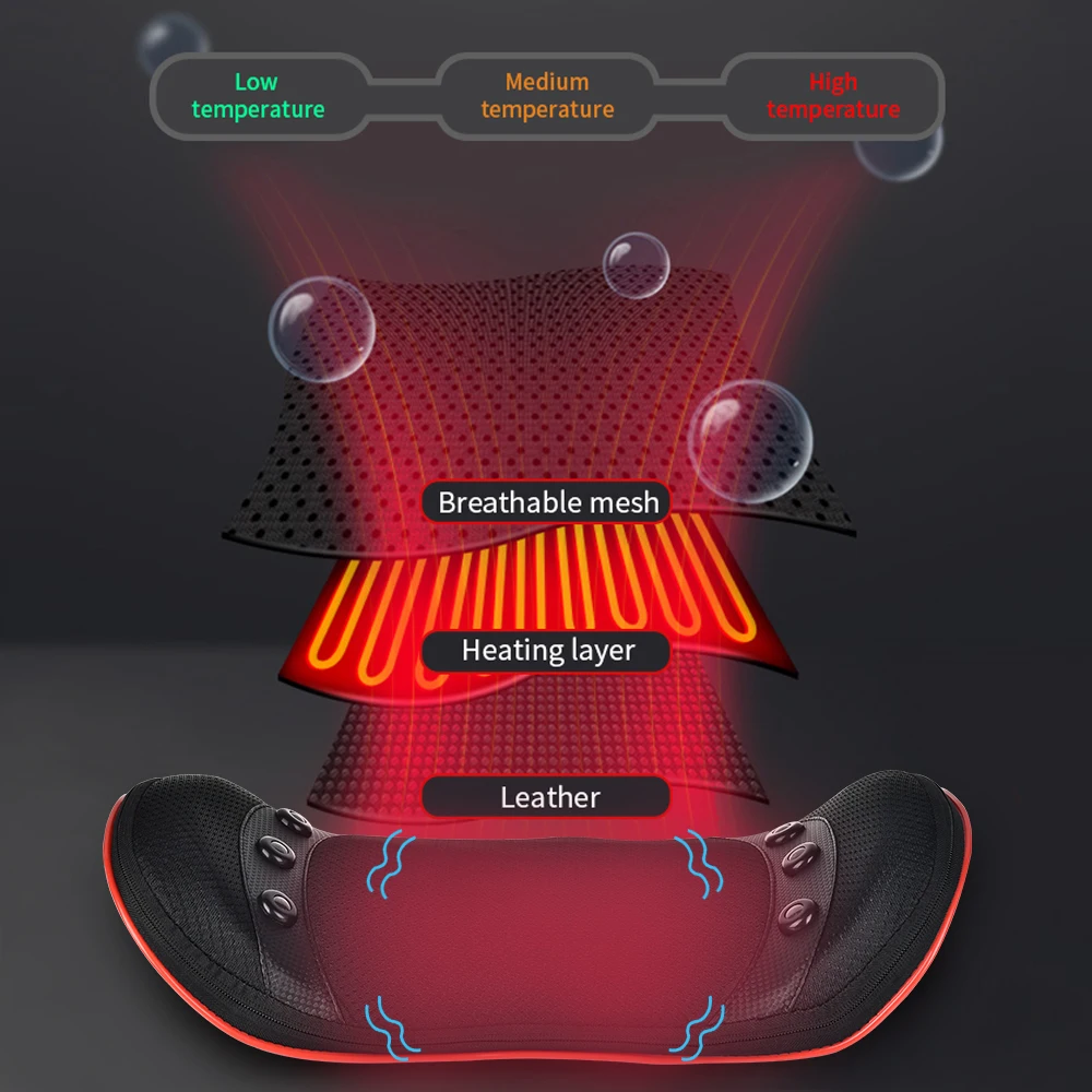 Массажер для позвоночника Регулируемый с подогревом устройство инфракрасной