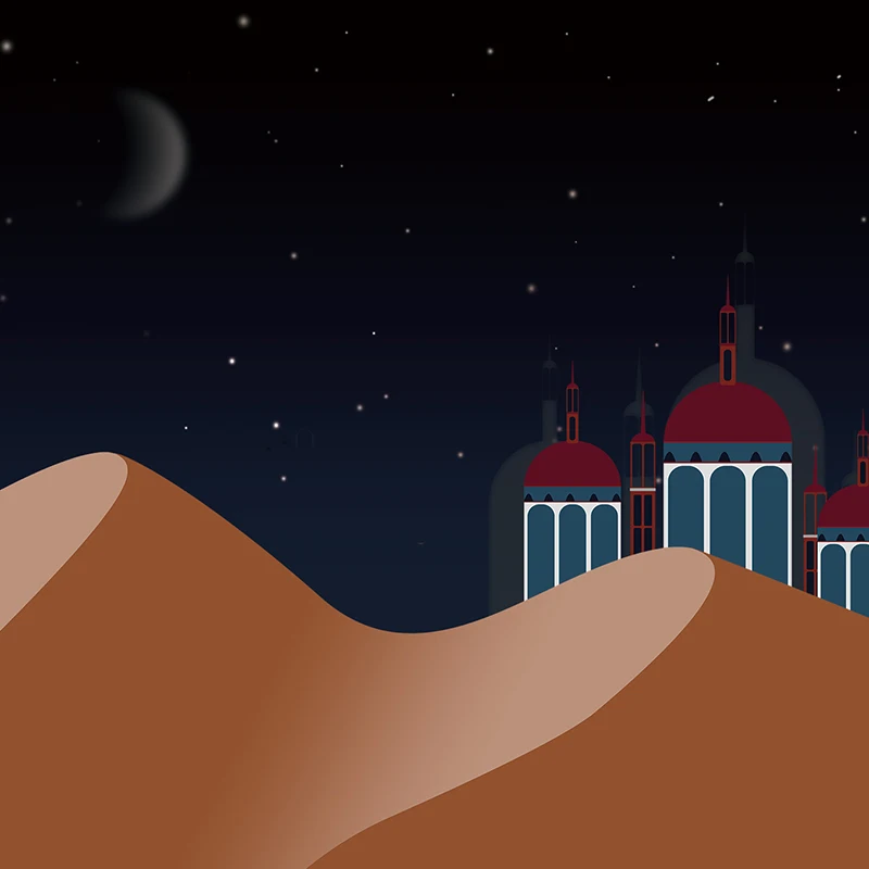 MASAR рисованная вручную иллюстрация дизайн пустынный замок элемент на заказ Фреска мультфильм фотообои для детской комнаты обои пустыни