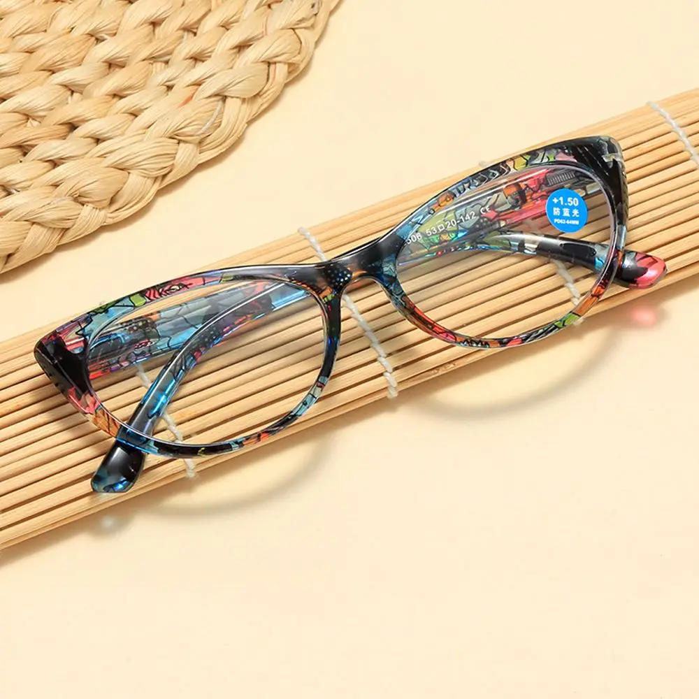 

Модные цветочные очки для чтения, винтажные светильник кие очки в оправе, женские элегантные удобные очки с цветами, портативные очки