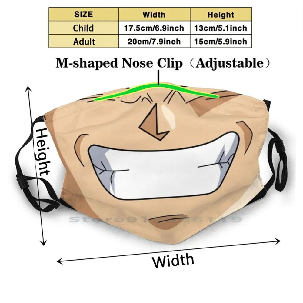 Маска многоразовая для лица с фильтром Pm2.5 принтом вынужденная Улыбка |