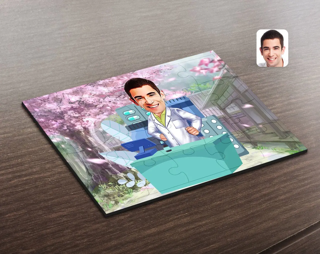 

Personalized Men 'S Pharmacist Caricature Of Wooden Puzzle-4
