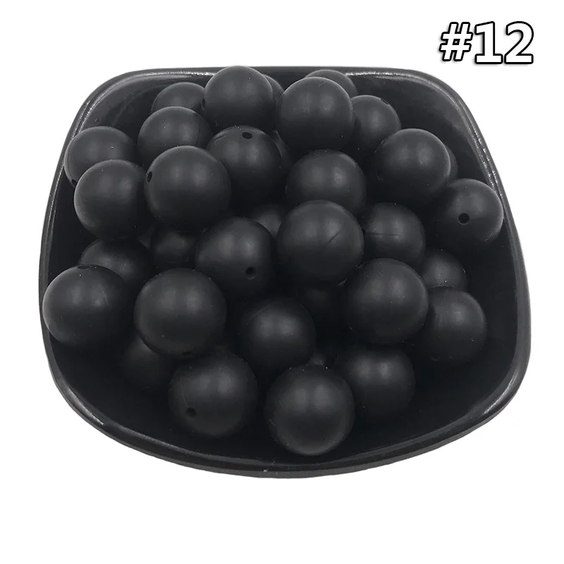 Silicone teether 12 20 шт. Силиконовая Круглая Бусина 12 мм Экологичное Сенсорное ожерелье-прорезыватель для кормления пищи аксессуары DIY Ювелирные изделия Детский Прорезыватель игрушка - Цвет: Silicone teether 12