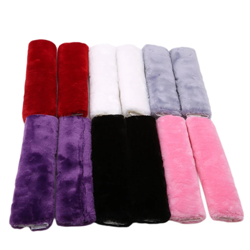 

Soft Car Seat Belt Covers Universal Velvet Car Shoulder Cushion Protector Car Backpack Straps Shoulder Protection