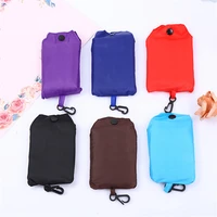 pocket square shopping bagenvironment eco friendly folding reusable portable shoulder tete bag polyester for travel grocery