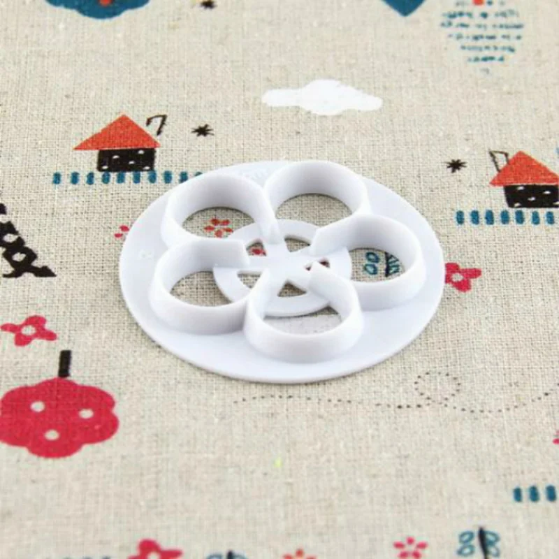 6 шт./компл. в виде лепестков розы цветок Fondant (сахарная) печенье резак сахарные