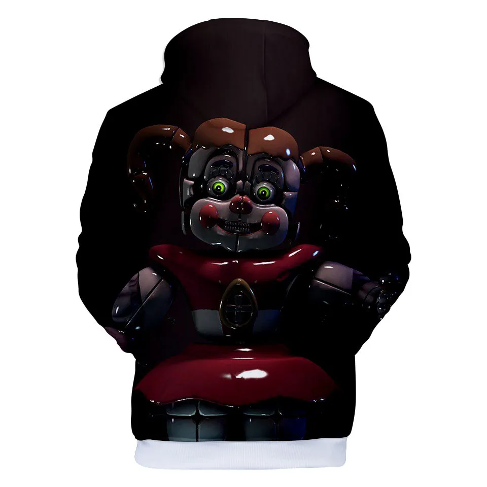 Новинка года; FNAF для мальчиков; карнавальный костюм с объемным рисунком; толстовки; толстовка с капюшоном; Верхняя одежда «пять ночей с Фредди»; куртка; пальто; топы с героями мультфильмов
