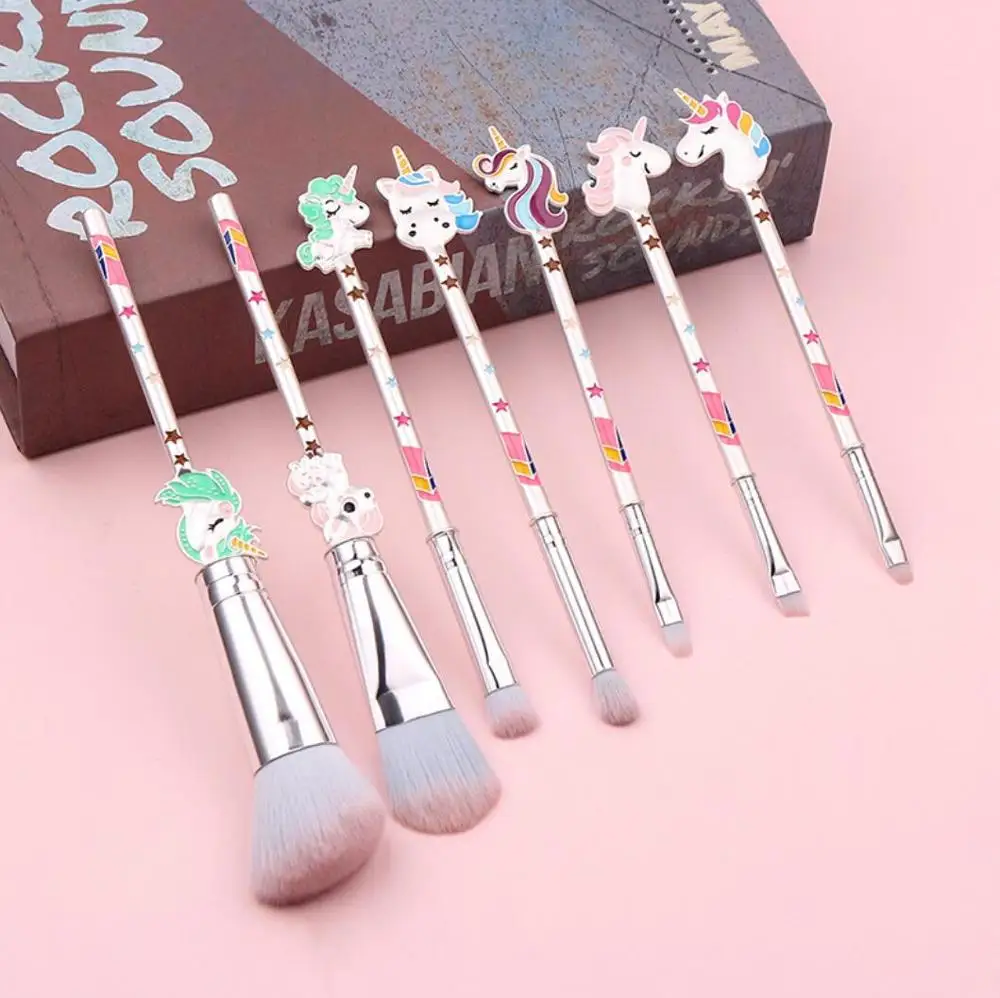 Кисть для макияжа в виде единорога свободная пудра кисть теней на веки набор