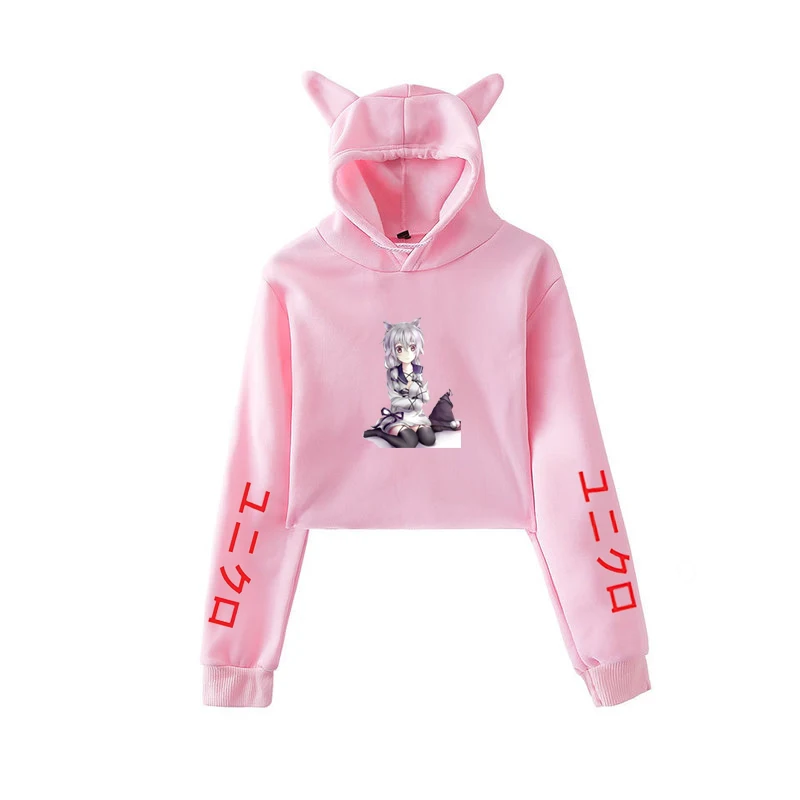 

Japanese anime cat women's Hoodie 2D Hoodie women's fashion Pullover street cat ear Sweatshirt casual