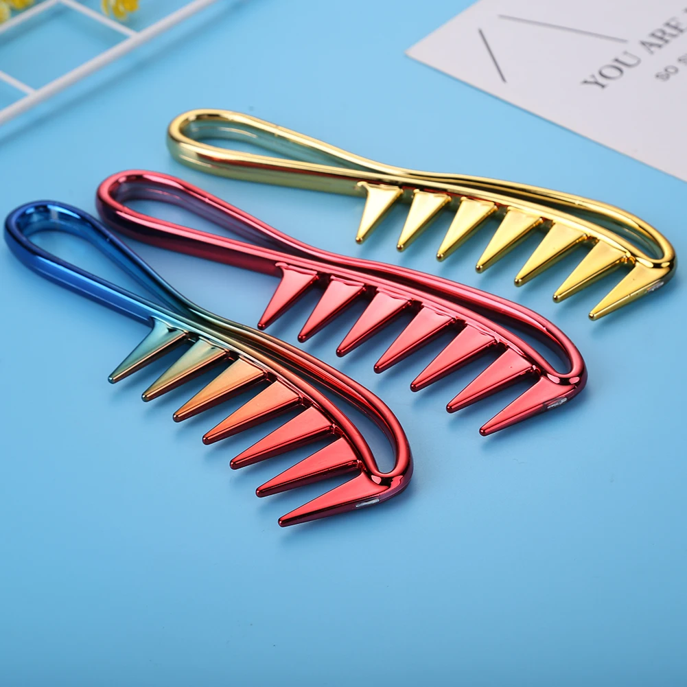 

Расческа с широкими зубьями Акула, пластиковая расческа для волос, расческа для парикмахерских салонов, массажная расческа для завивки пря...