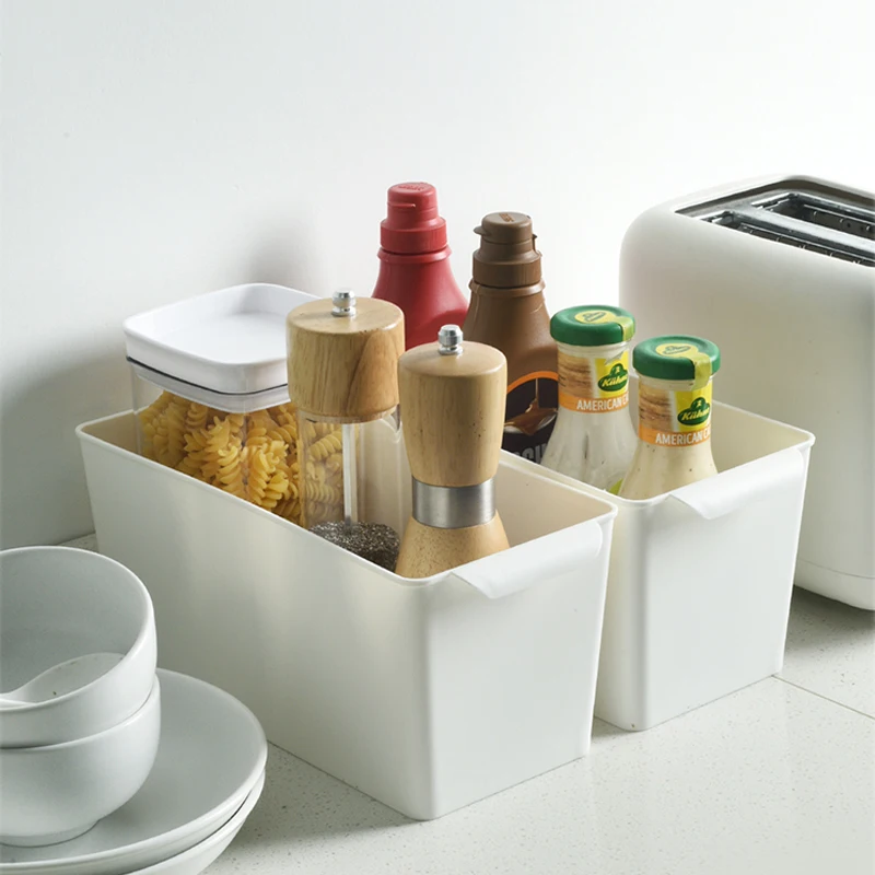 

orange Kitchen Useful Special Storage Box Pulley Pot Cover Plastic Shelf Kitchenware White Storage Box Spice Plate Rack