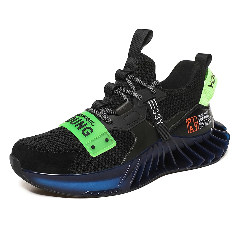 

Men's air cushion Sneakers Flying Weave Sports Shoes Pervious to light the Comfortable Running Shoes Outdoor Men Athletic Shoes