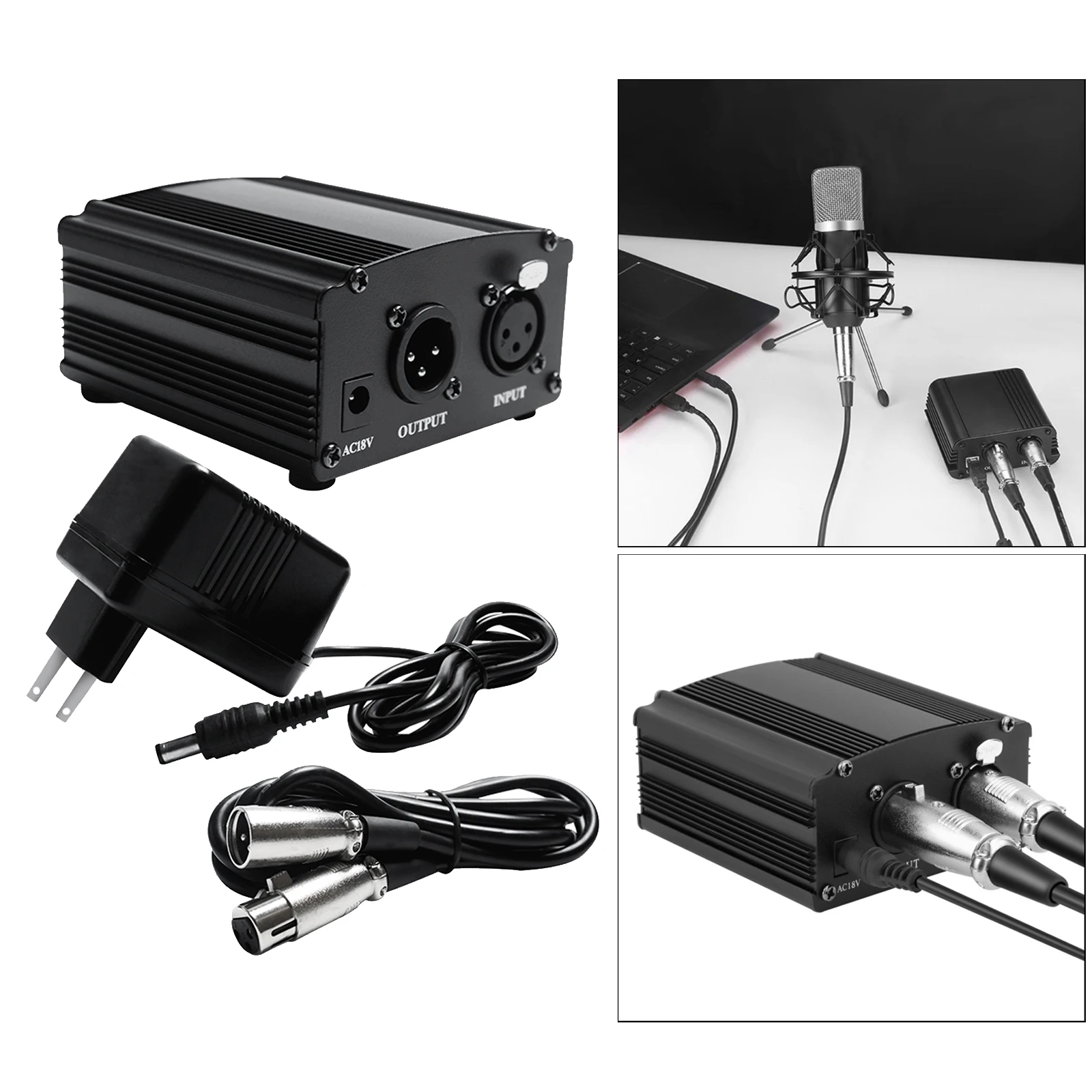 48V Phantom Питание питание + XLR 3 Pin кабель для конденсаторный микрофон музыка Запись