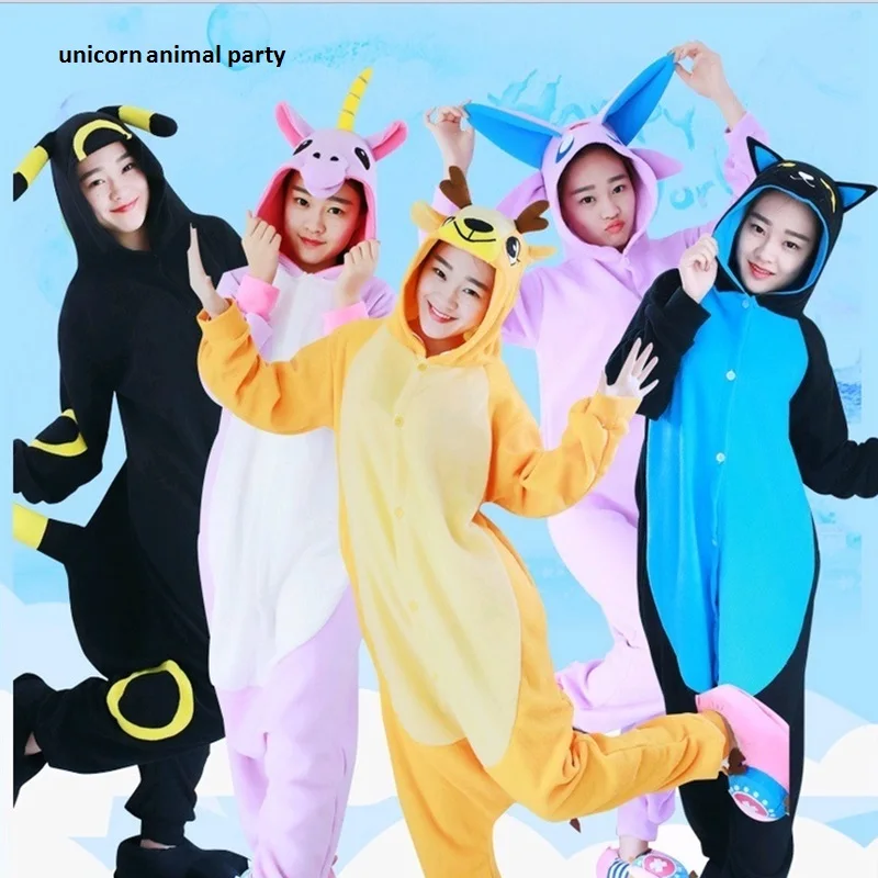 Kigurumi Взрослый Аниме Покемон косплей костюм черный умбреон Боди унисекс