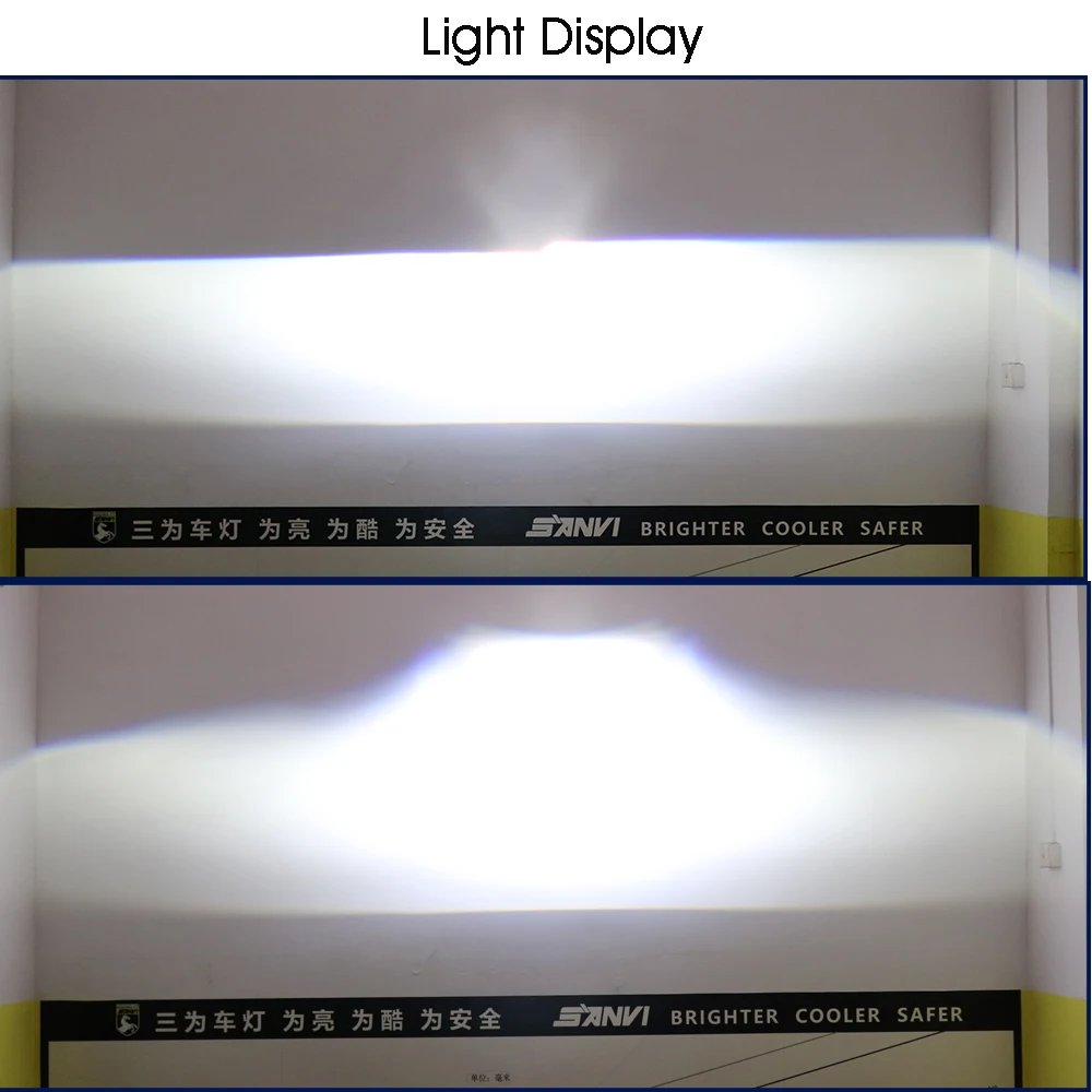 

Sanvi 2pcs GTR 3inch Car Bi LED Projector Lens Headlight 52W 5800K Car LED Projector Headlight for Car Headlamp Retrofit Kits