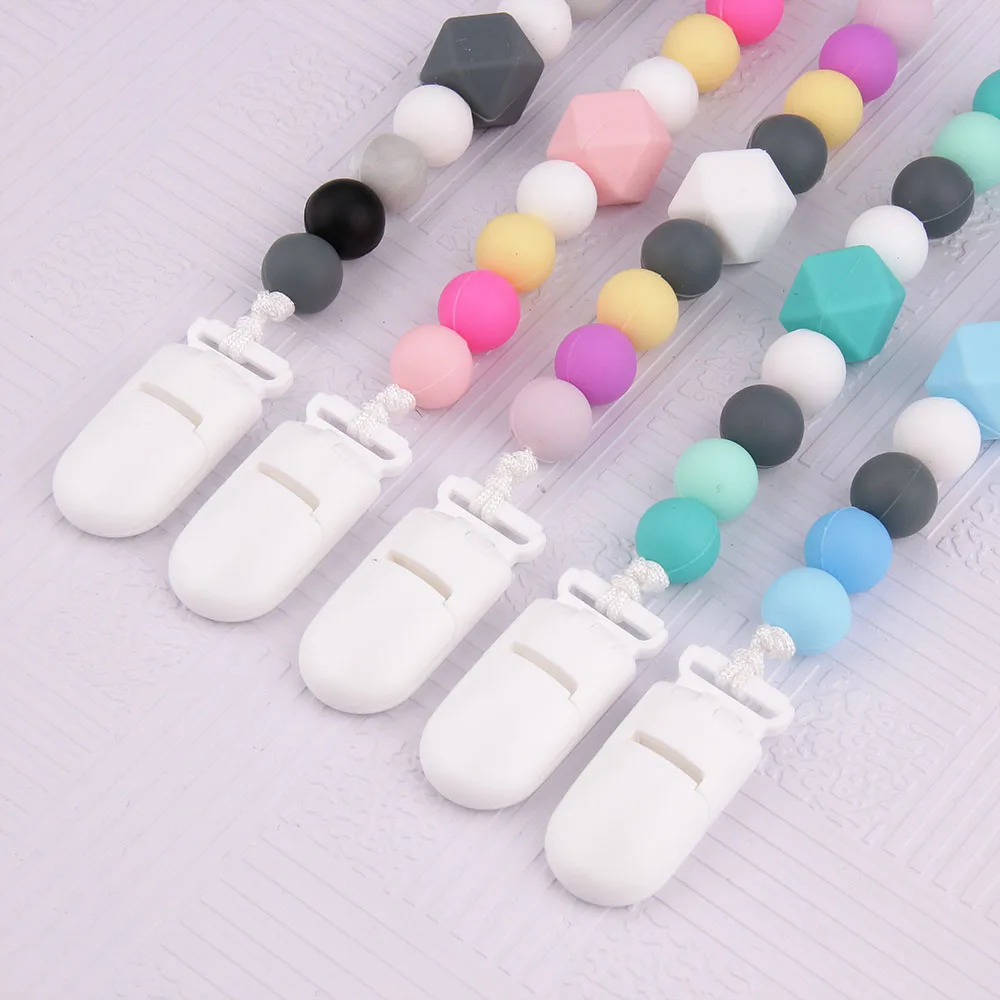 Зажимы для пустышки Силиконовая пустышка Экологичная детская соска зажимы цепь