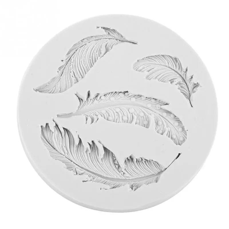 DIY силиконовые формы перьев помадка торт украшения плесень шоколада Плесень