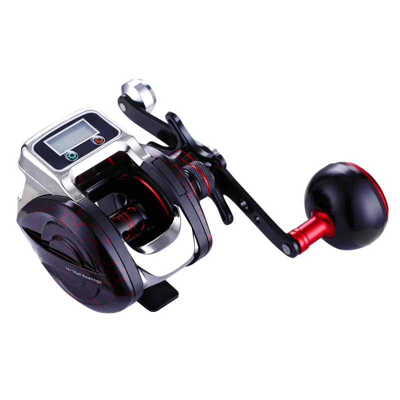 

Hot Selling Metal Fishing Reel Digital Display Rod Accessories Fishing Tool 14+1 6.3:1