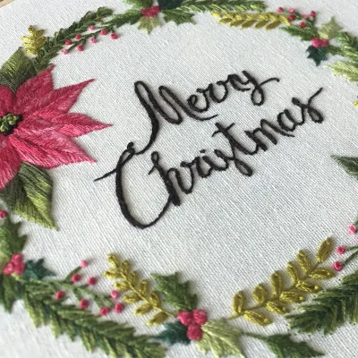 

Creative European Embroidery DIY 3D Material Package Beginner Embroidery new Christmas cross stitch gift decoration painting