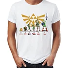 Мужская футболка Link Evolution, футболка с изображением Зельды окарины времени