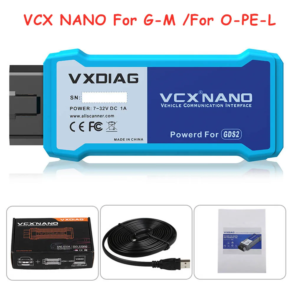 VXDIAG VCX NANO для G-M/для O-P-E-L диагностический инструмент GDS2 V21.0.01501/2020 4 Tech2WIN 16.02.24 версия