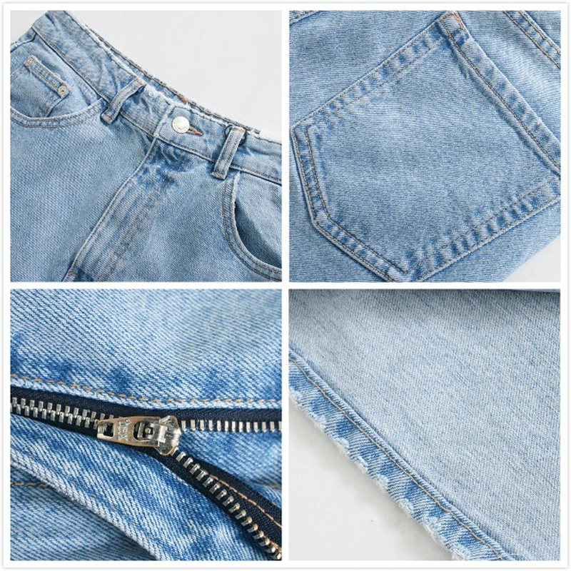 Юбка женская прямая джинсовая с разрезом однотонная джинсы Midi юбка высокой