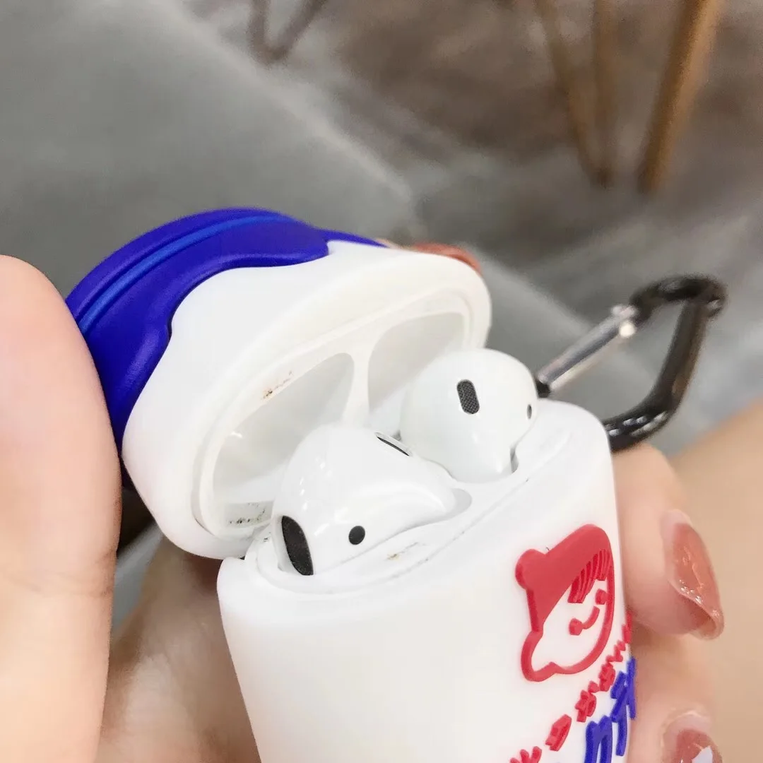 3D милый мальчик японский сладкий Молоко+ кольцо Беспроводная bluetooth-гарнитура силиконовый чехол для Airpods Earphne защитные противоударные чехлы