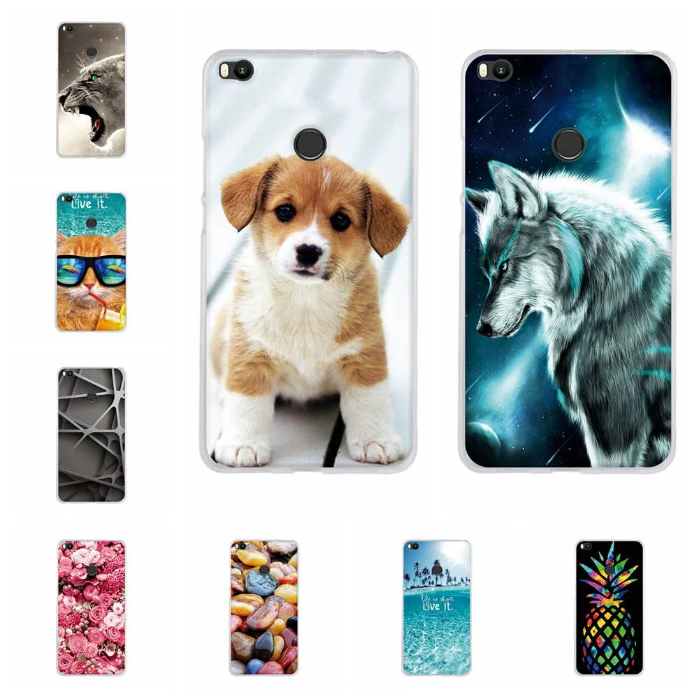 Силиконовый чехол для Xiaomi Mi Max 2 сверхмягкий из ТПУ с объемным рельефом мультяшный