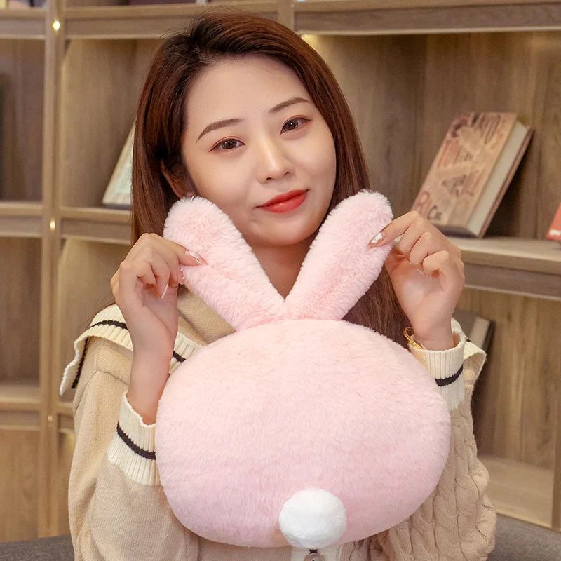 Горячая милая обнимаемая 1 шт. 30x25см милый мягкий плюшевый подушка-плюшевый кролик-кошка с руками, согревающими руки, мультяшное животное, диванная подушка, наполненная игрушками для детей.