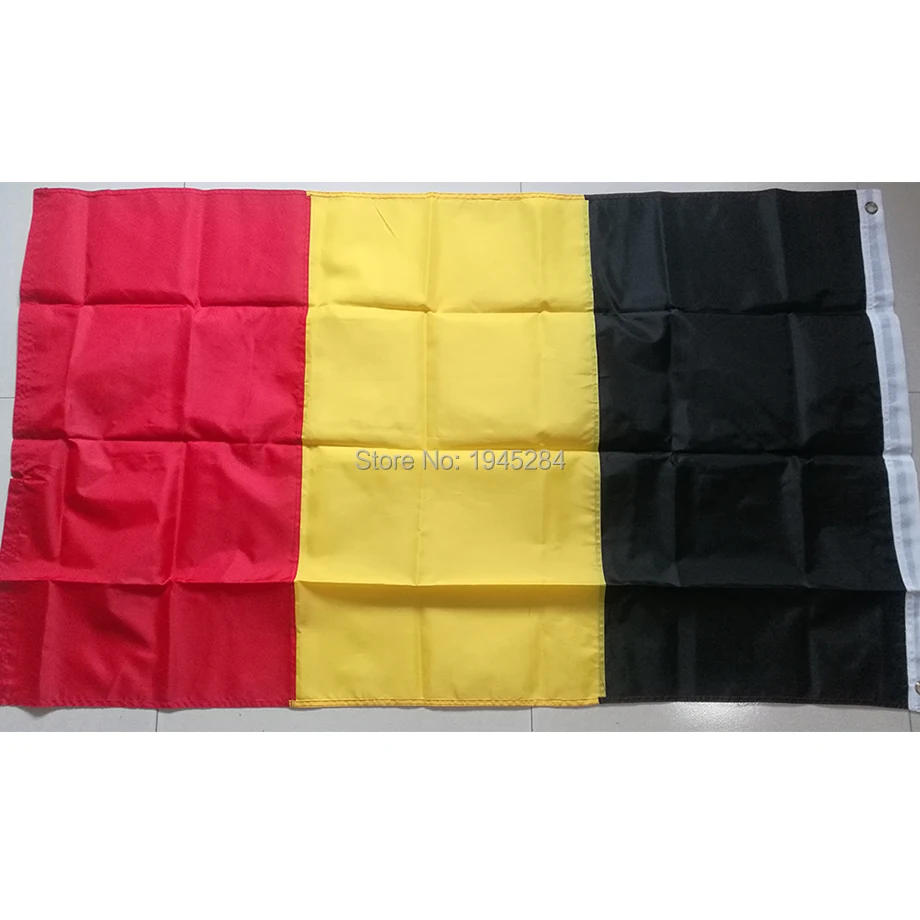 Вышитый вшитый флаг Бельгии страны мира баннер из ткани Оксфорд нейлон 3x5 футов