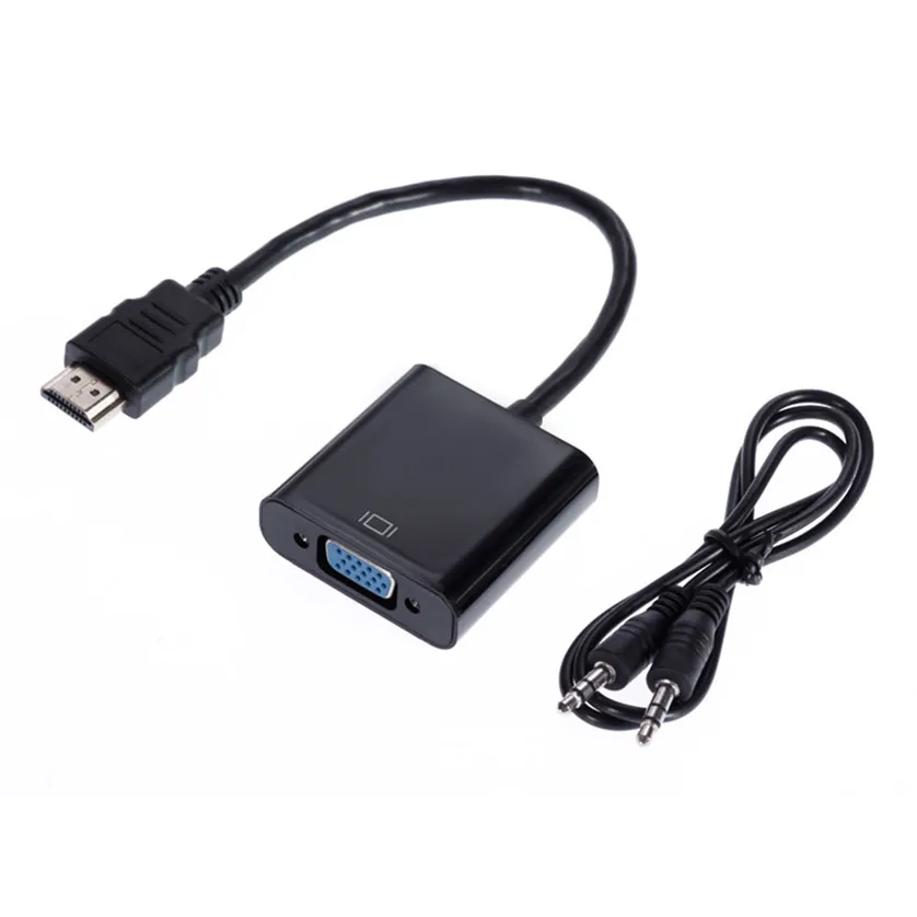 Кабель-переходник HDMI в VGA кабель-папа RGB мама аналоговый видео аудио конвертер