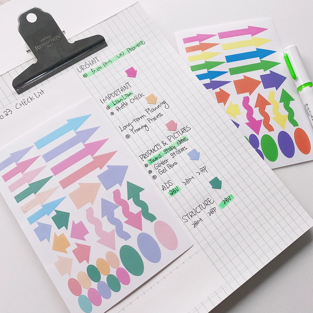 

Ins Sticker Cute Arrow Sticker For Journal Planner Scrapbook Decor School Office Supplies Kawaii Stationery