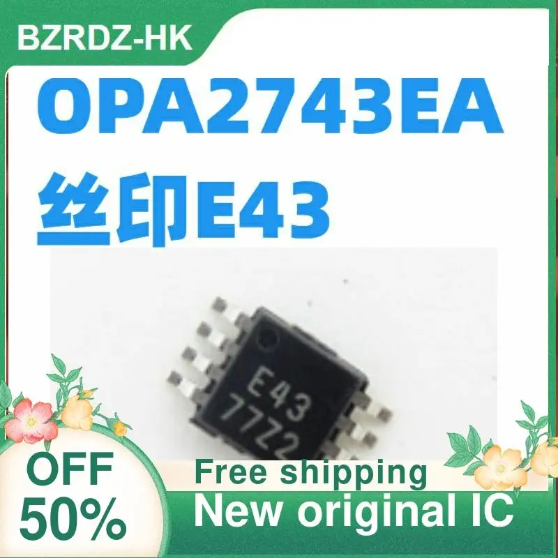 

2-10PCS/lot OPA2743EA OPA2743 E43 MSOP8 New original IC