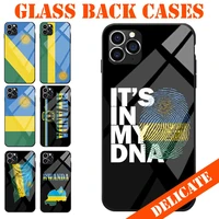 tempered glass for samsung a20 50 70 m20 30 s7 s8 s9 s10 lite edge plus note rwanda flag coat of arms soft tpu phone cases