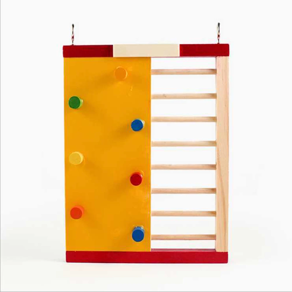 Natural Wooden Hamster Climbing Ladder Rat Climbling Toy Guinea Pig Squirrel Jumping for Playing Small Pet Accessories | Дом и сад