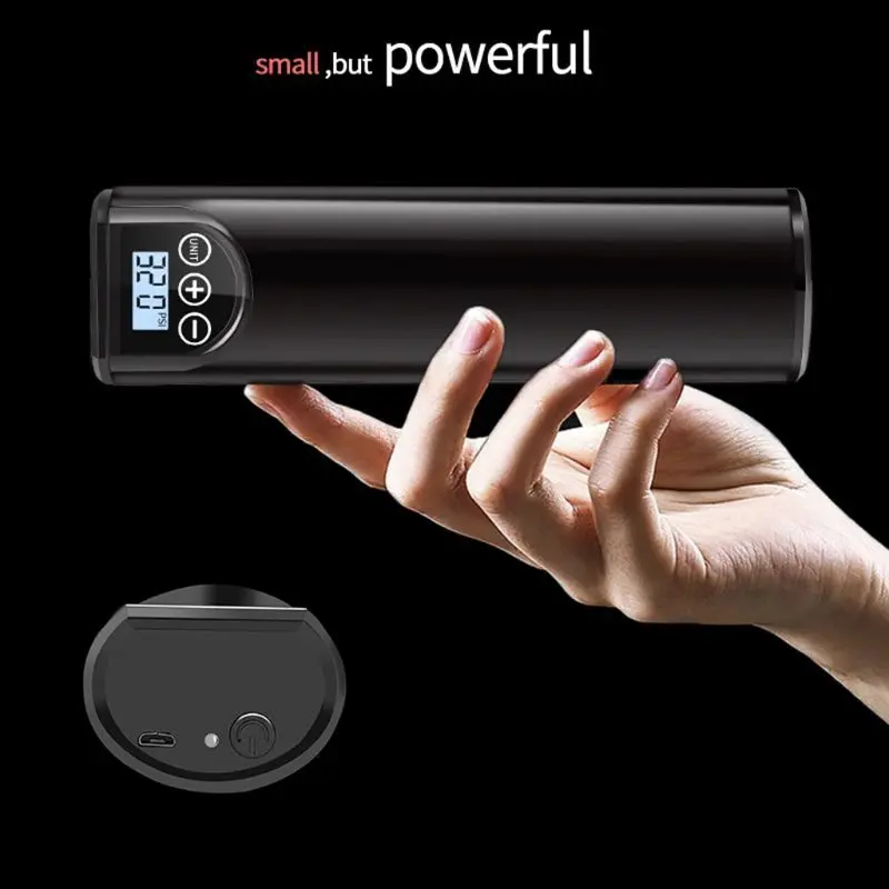 Comprar Inflador Eléctrico Portátil Multipropósito, Pantalla LCD Recargable Por USB, Bomba De Aire Para Neumáticos, Compresor De Aire Con Luz LED Para Bicicleta Y Coche.