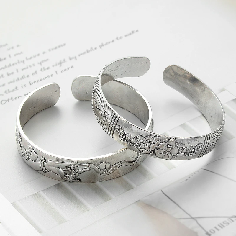 Винтажный браслет для мужчин и женщин Браслет манжета девушек Ретро старинное